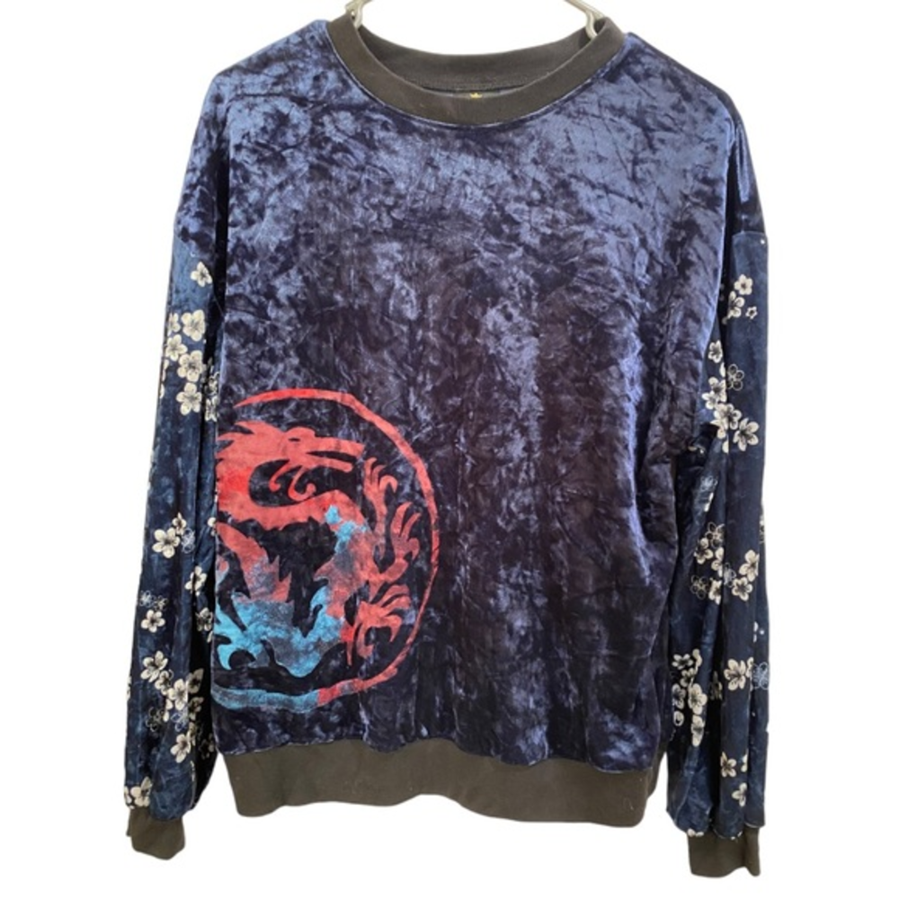 Disney Princess Mulan Velvet Long Sleeve‎ Sweatshirt size Medium